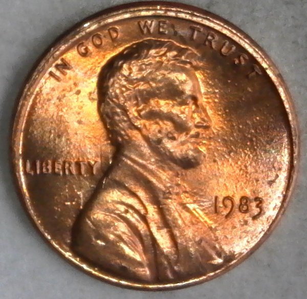 1983-P-Lincoln-Memorial-Cent-With-Decent-Die-Clash-Found-CRH!